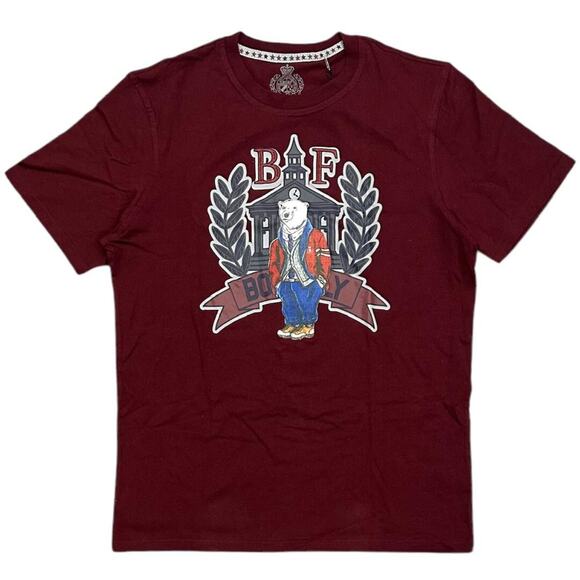 Born Fly Men's T-Shirt Embroidered Puff Print Academic Premium Tee in Medium - Picture 1 of 4